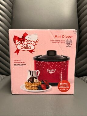 Abella So Yummy Bella Mini Dipper Fondue Pot in Red and Black